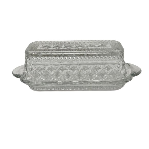 Vintage Wexford by Anchor Hocking Glass Covered Butter Dish Dining Dinnerware - Picture 10 of 10